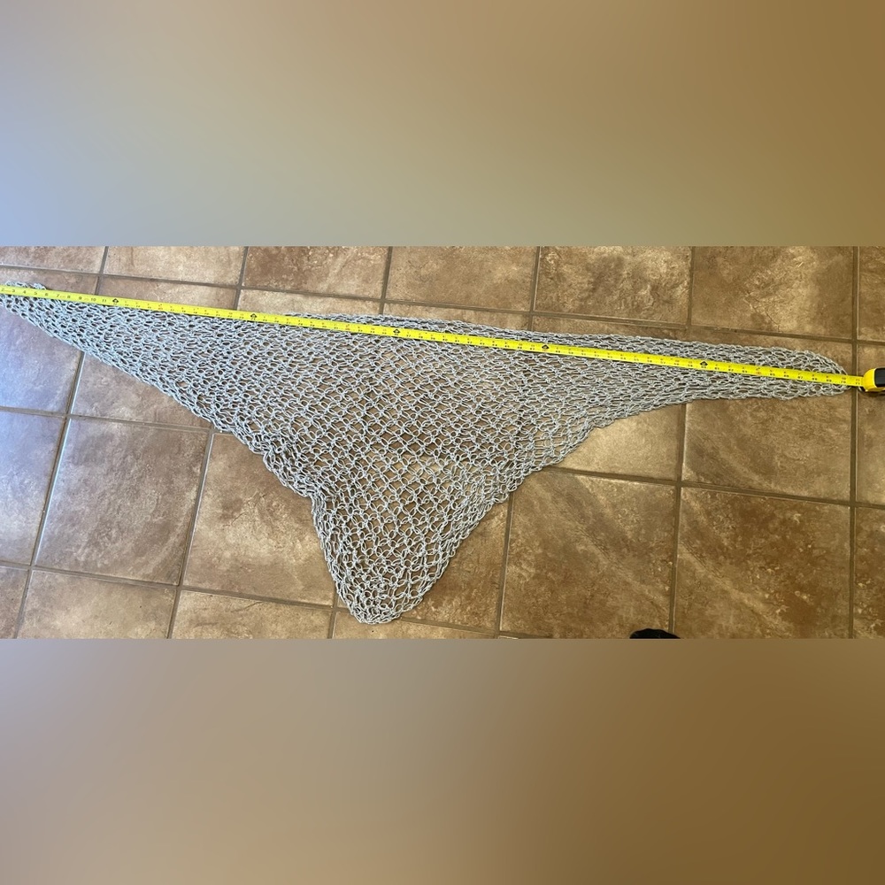 Crochet Grey and Silver Wrap - Picture 8 of 8